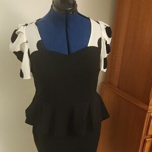 Elegant Black and White Dress